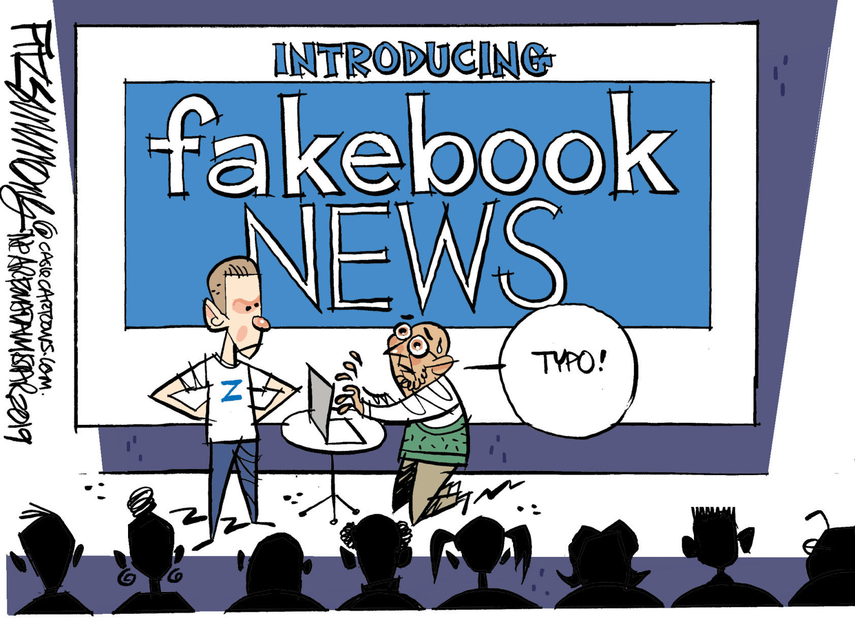 Daily Fitz Cartoon: Facebook News